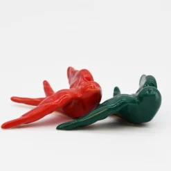 Hirondelle stylisée en céramique - Verte