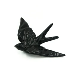 Hirondelle stylisée en céramique - Noire