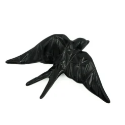 Hirondelle stylisée en céramique - Noire