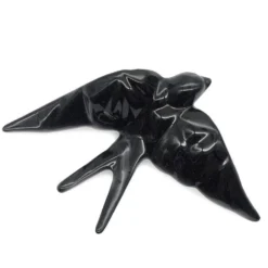 Hirondelle stylisée en céramique - Noire