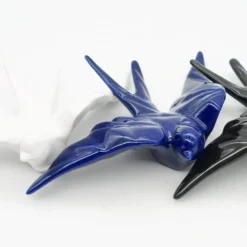 Hirondelle stylisée en céramique - Blanc