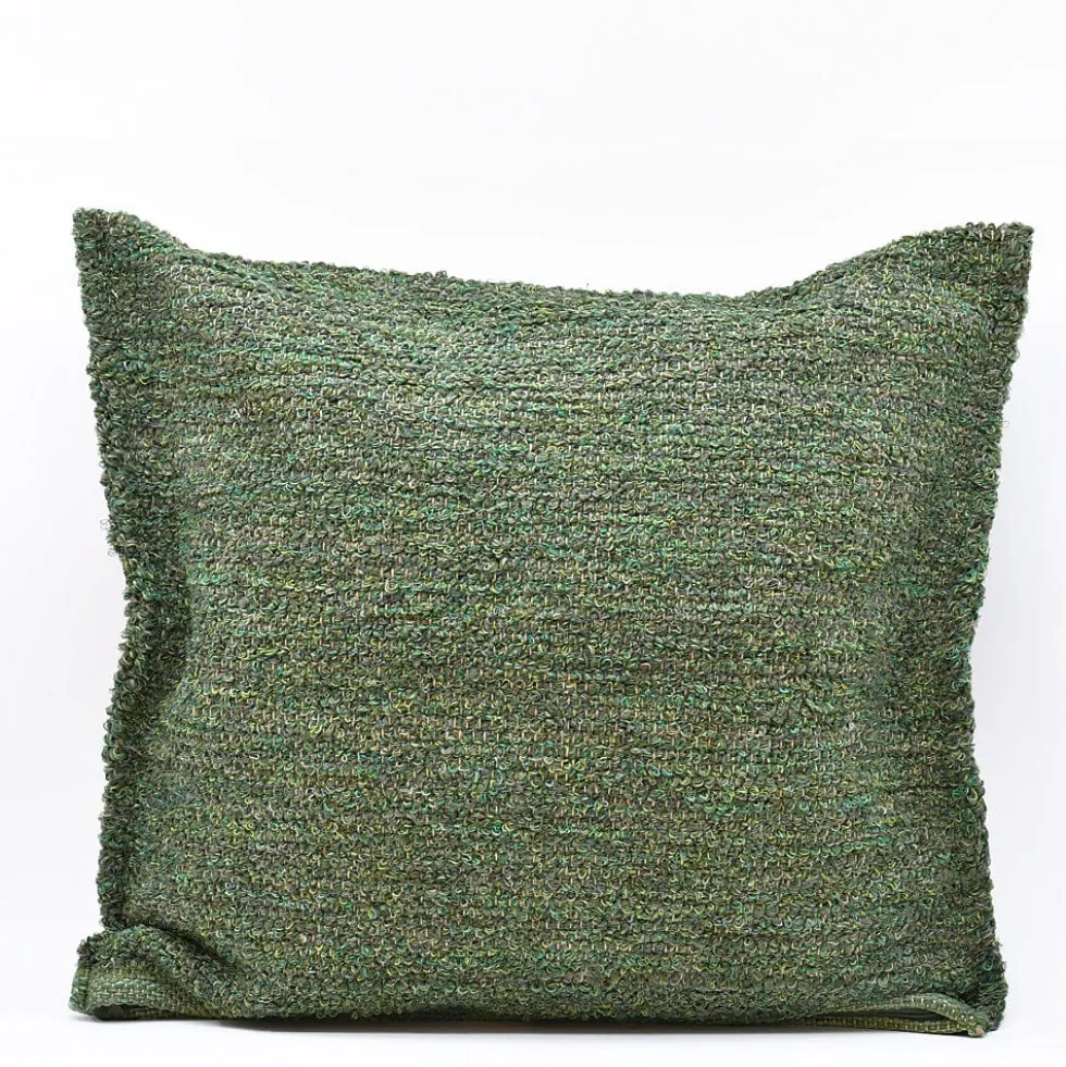 Housse de coussin artisanale 60x60 - Vert moyen