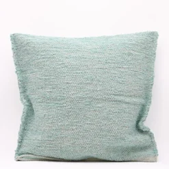 Housse de coussin artisanale 60x60 - Vert d'eau