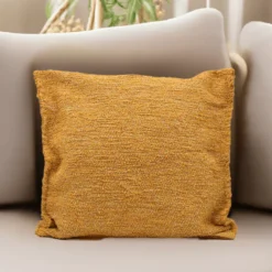 Housse de coussin artisanale 60x60 - Ocre