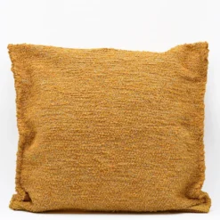 Housse de coussin artisanale 60x60 - Ocre