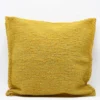 Housse de coussin artisanale 60x60 - Jaune