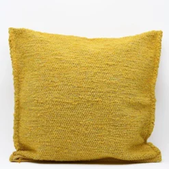 Housse de coussin artisanale 60x60 - Jaune