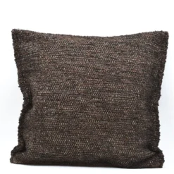 Housse de coussin artisanale 60x60 - Marron