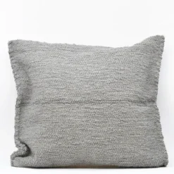 Housse de coussin artisanale 60x60 - Gris clair