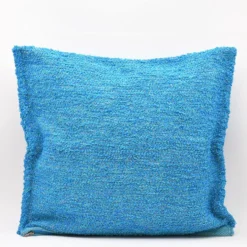 Housse de coussin artisanale 60x60 - Turquoise