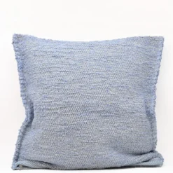 Housse de coussin artisanale 60x60 - Bleu ciel