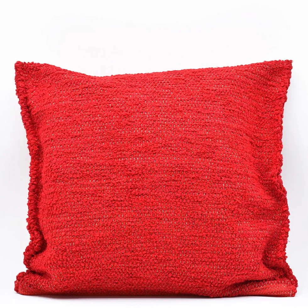 Housse de coussin artisanale 60x60 - Rouge