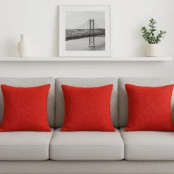 Housse de coussin artisanale 60x60 - Rouge