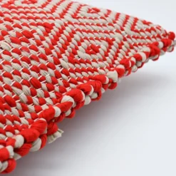 Housse de coussin en fibres recyclées - Rouge