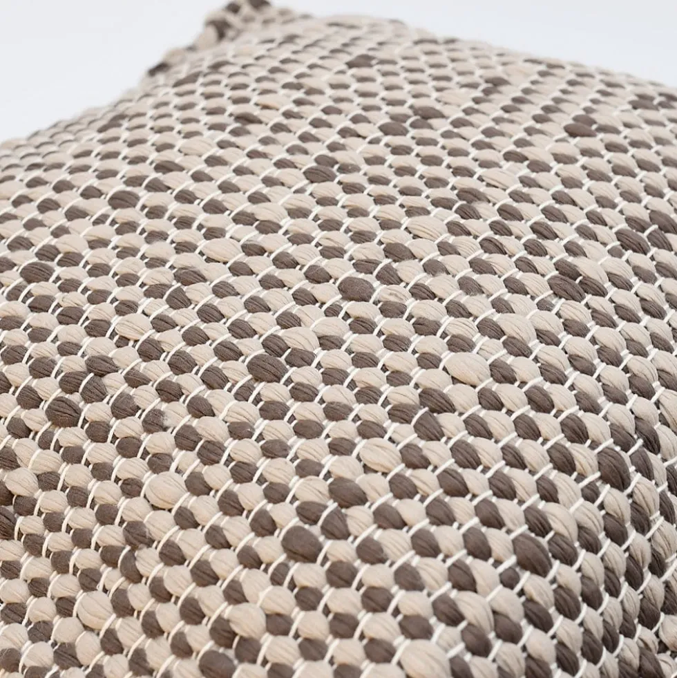 Housse de coussin en fibres recyclées - Marron