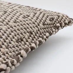 Housse de coussin en fibres recyclées - Marron