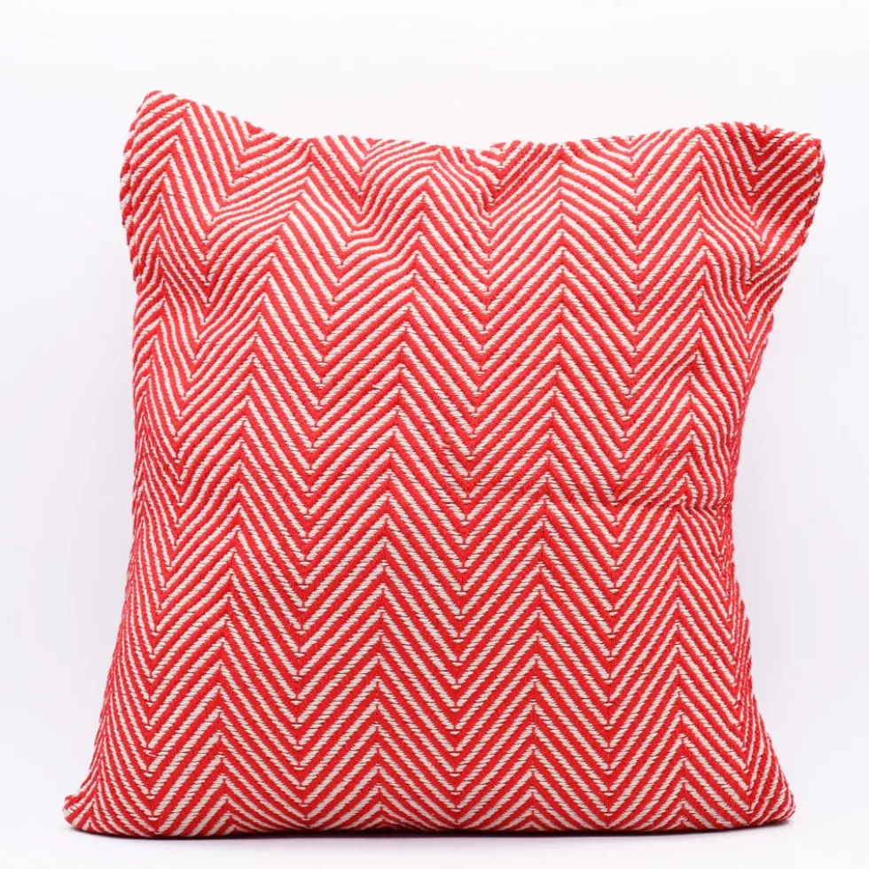 Housse de coussin 50x50 "Chevrons" - Rouge