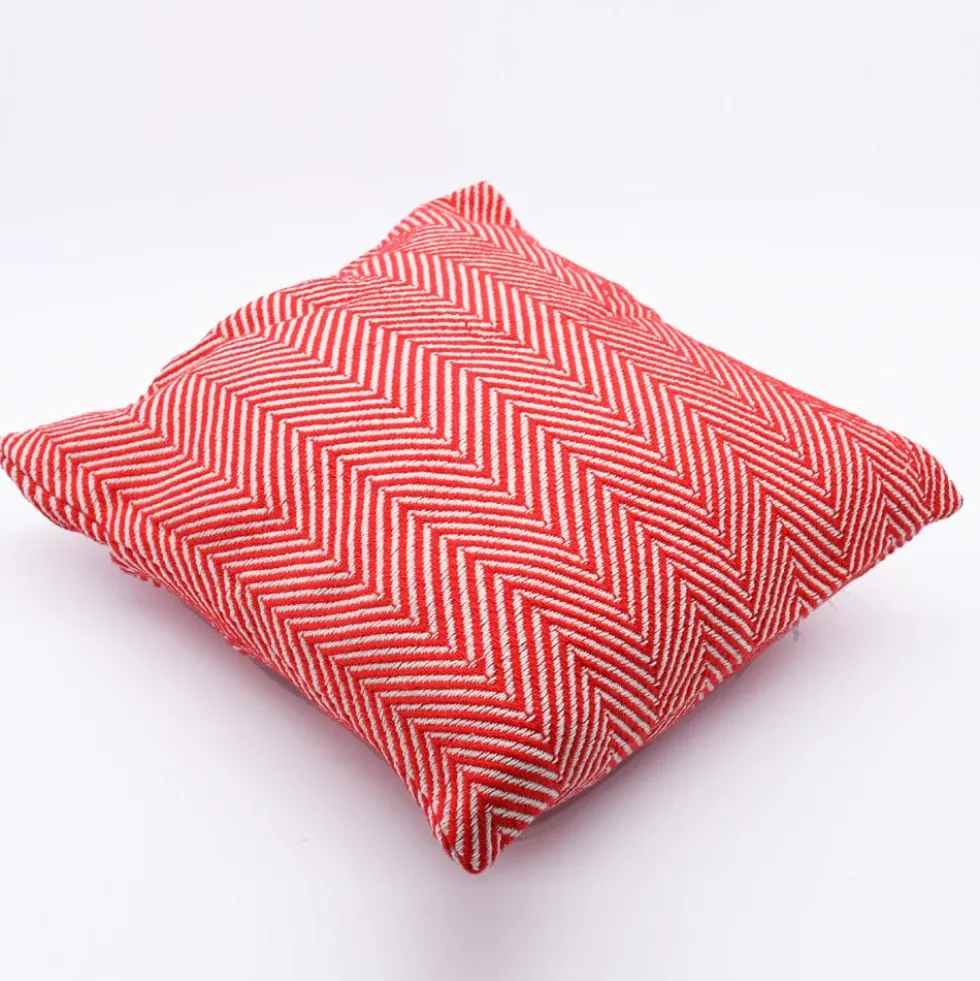 Housse de coussin 50x50 "Chevrons" - Rouge