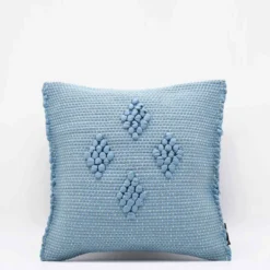 Housse de coussin 40x40 "Tapete de Trapo" - Bleu ciel