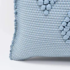 Housse de coussin 40x40 "Tapete de Trapo" - Bleu ciel