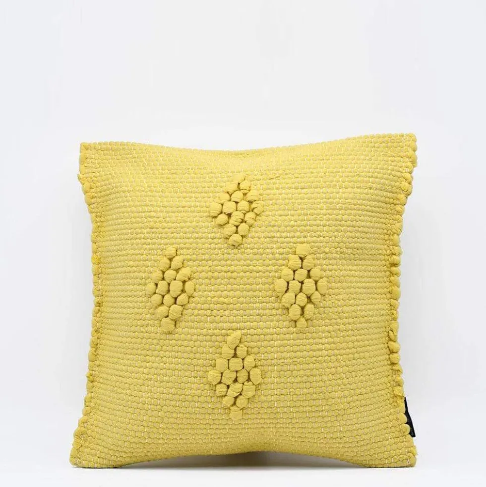 Housse de coussin 40x40 "Tapete de Trapo" - Jaune