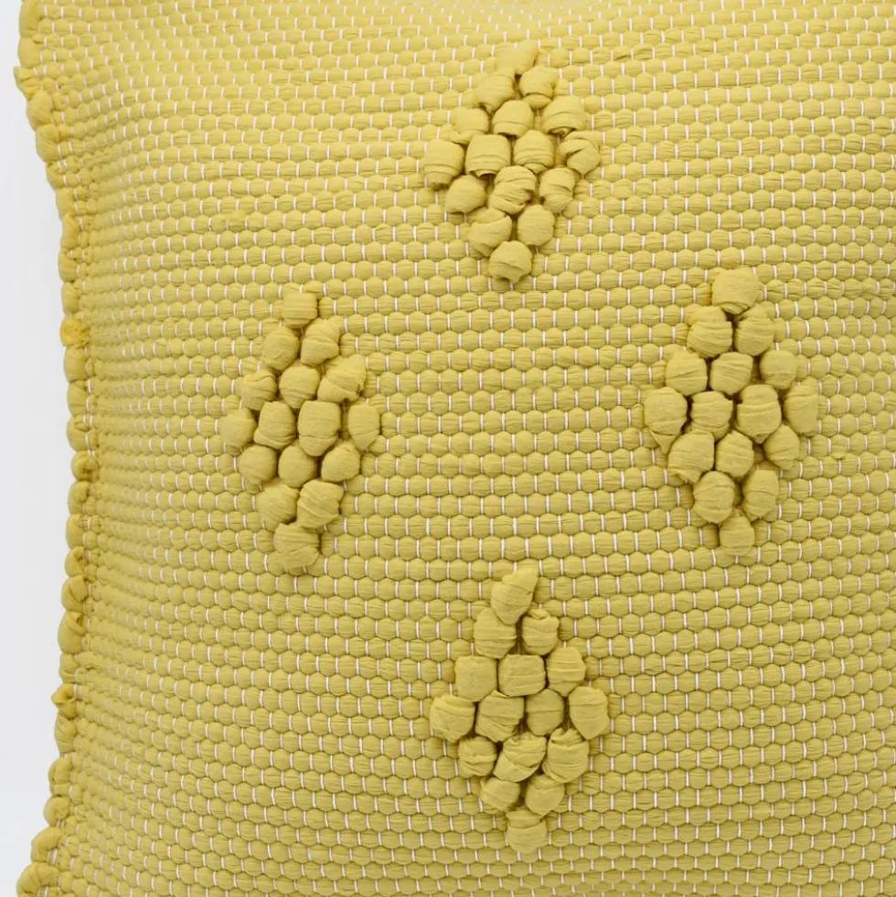Housse de coussin 40x40 "Tapete de Trapo" - Jaune