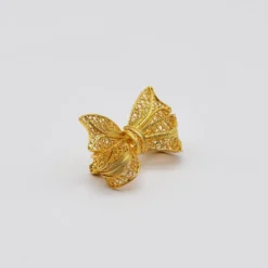 Laço I Broche en argent doré - 2.5cm