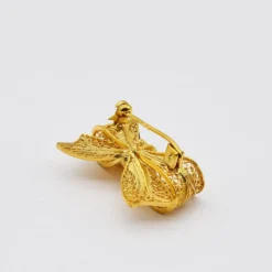 Laço I Broche en argent doré - 4cm