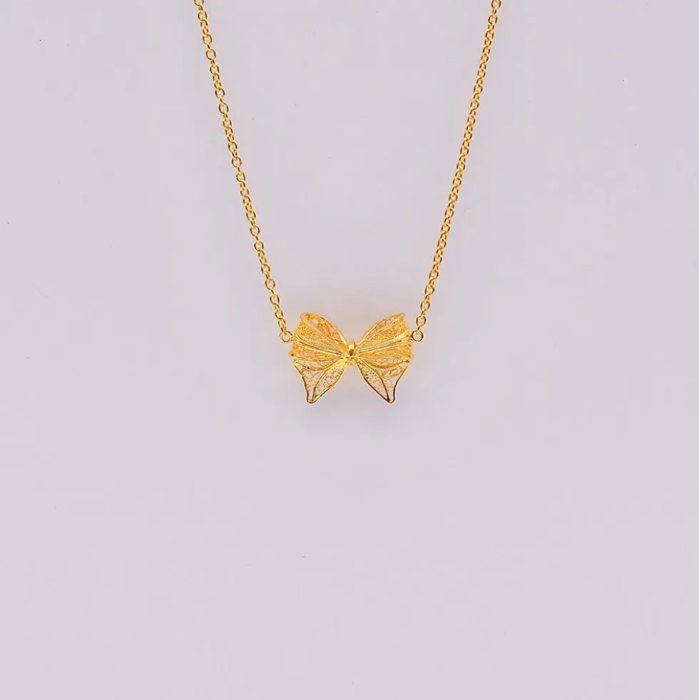Laço I Collier en argent doré