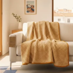 Maxi Plaid en coton - Ochre