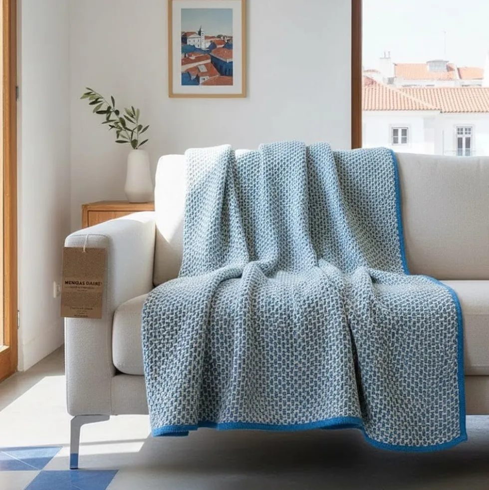 Maxi Plaid en coton - Turquoise