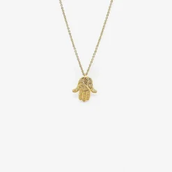 Mão de Fátima I Collier en argent doré