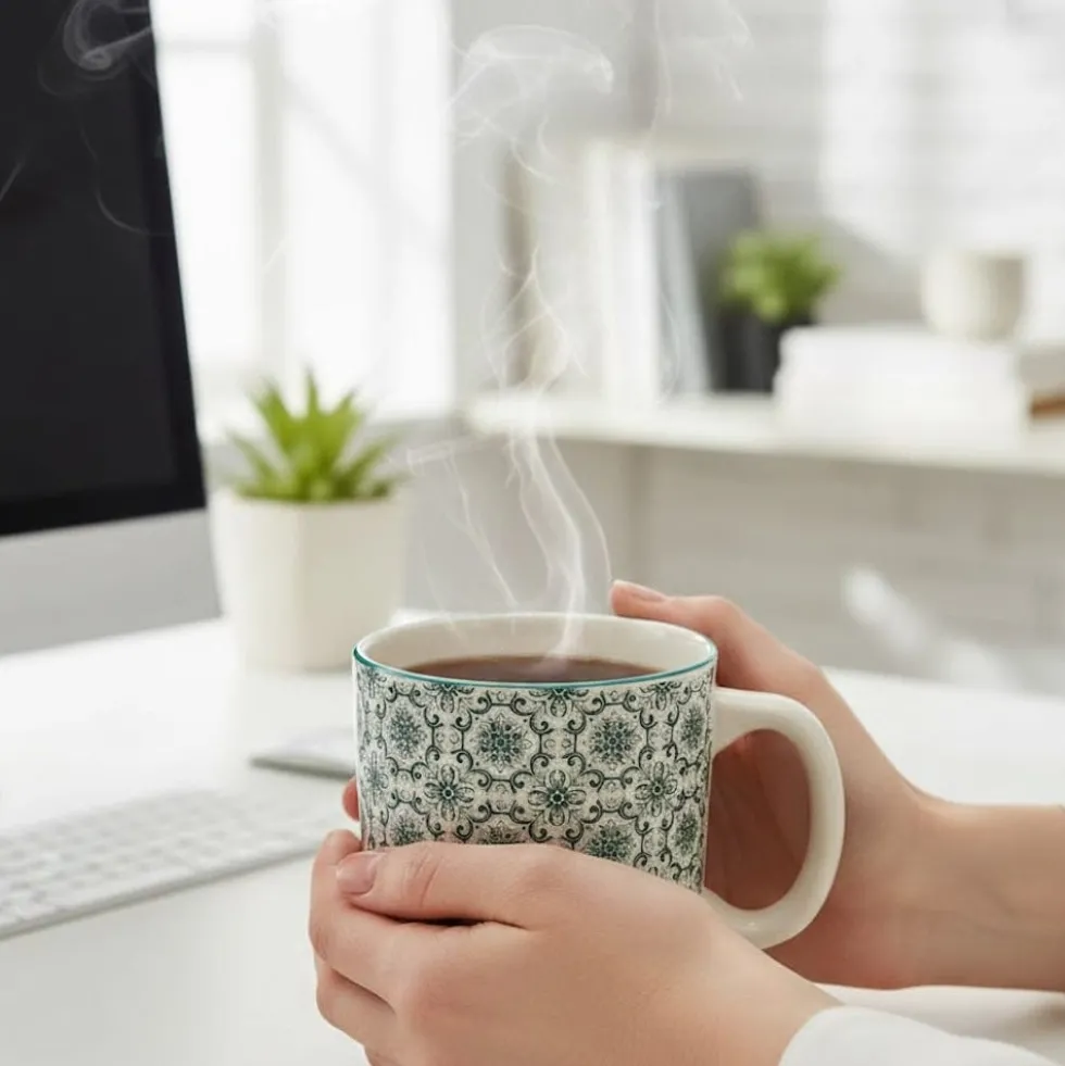 Mug en céramique "Padrão" - Vert