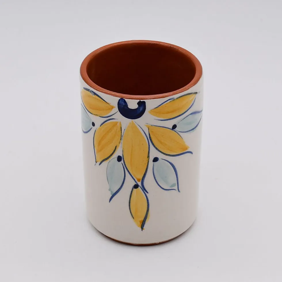 Mug en terre cuite 12cm - Jaune
