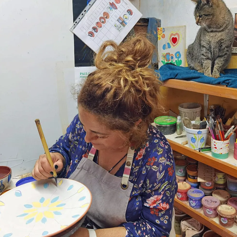 Mug en terre cuite 12cm - Jaune
