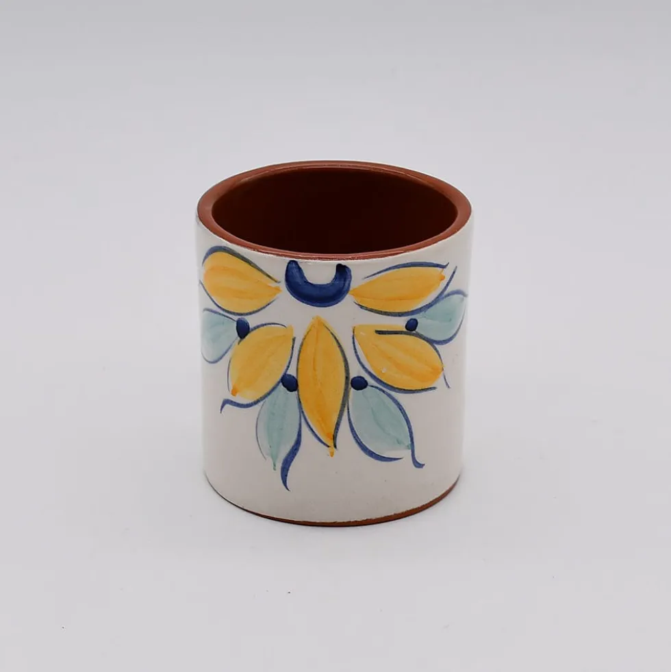 Mug en terre cuite 8cm - Jaune