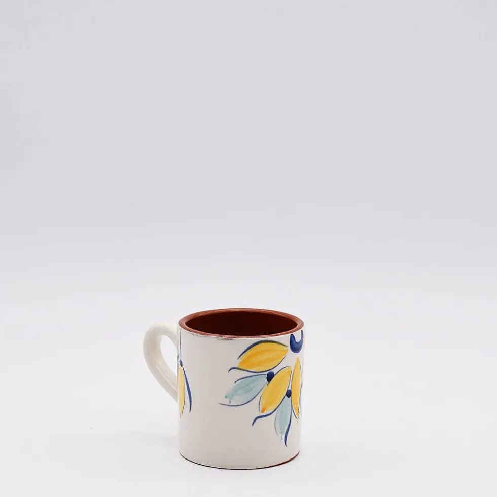 Mug en terre cuite 8cm - Jaune