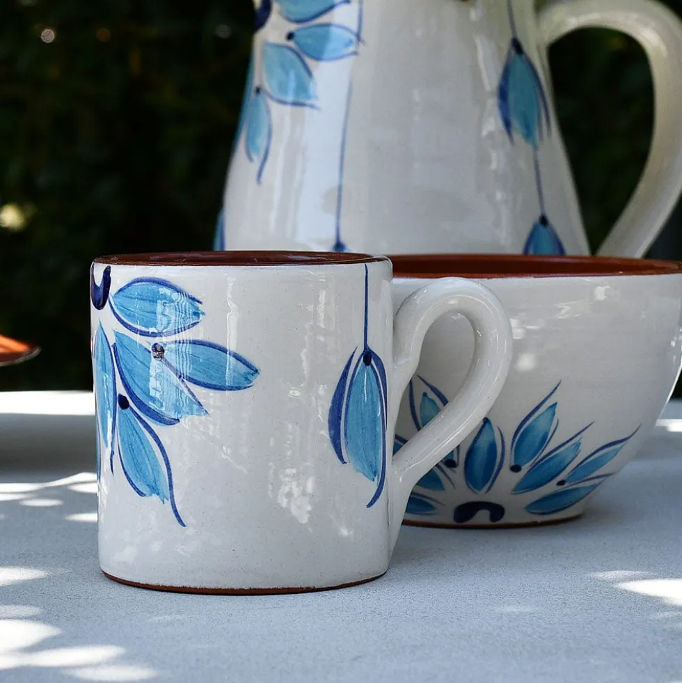 Mug en terre cuite 12cm - Turquoise