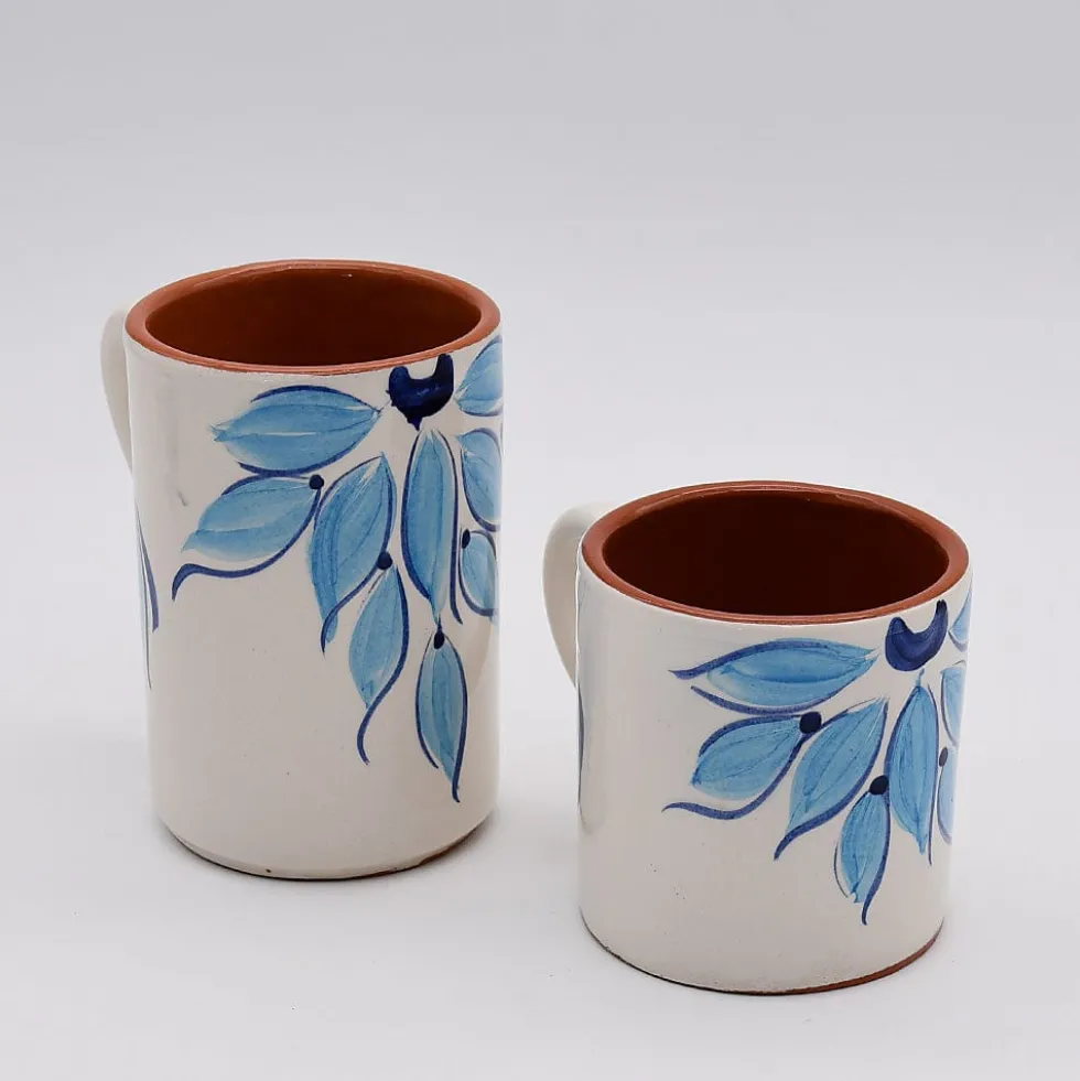Mug en terre cuite 8cm - Turquoise