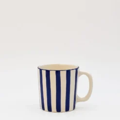 Mug rayé "Costa Nova Mar" - Bleu Cobalt