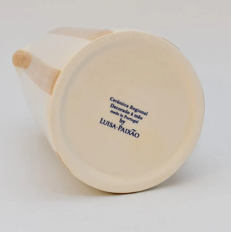 Mug rayé "Costa Nova Mar" - Moka