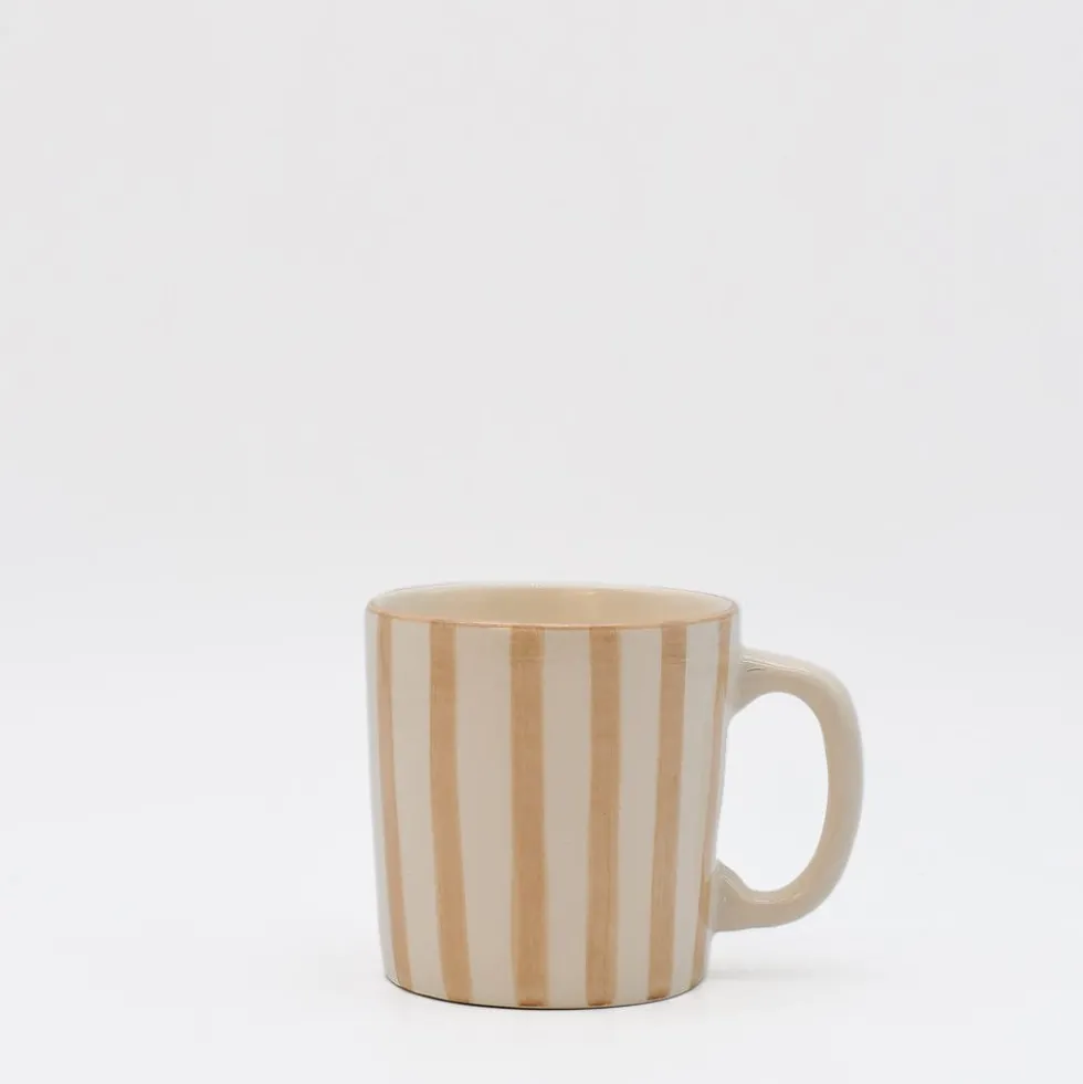 Mug rayé "Costa Nova Mar" - Moka