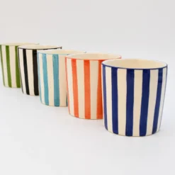 Mug rayé "Costa Nova Mar" - Turquoise