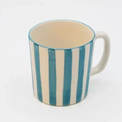 Mug rayé "Costa Nova Mar" - Turquoise