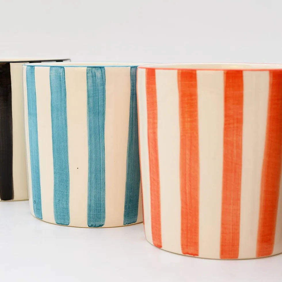 Mug rayé "Costa Nova Mar" - Turquoise