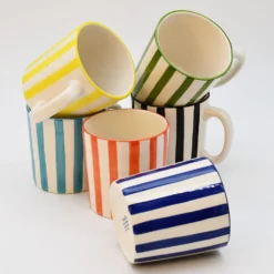 Mug rayé "Costa Nova Mar" - Vert