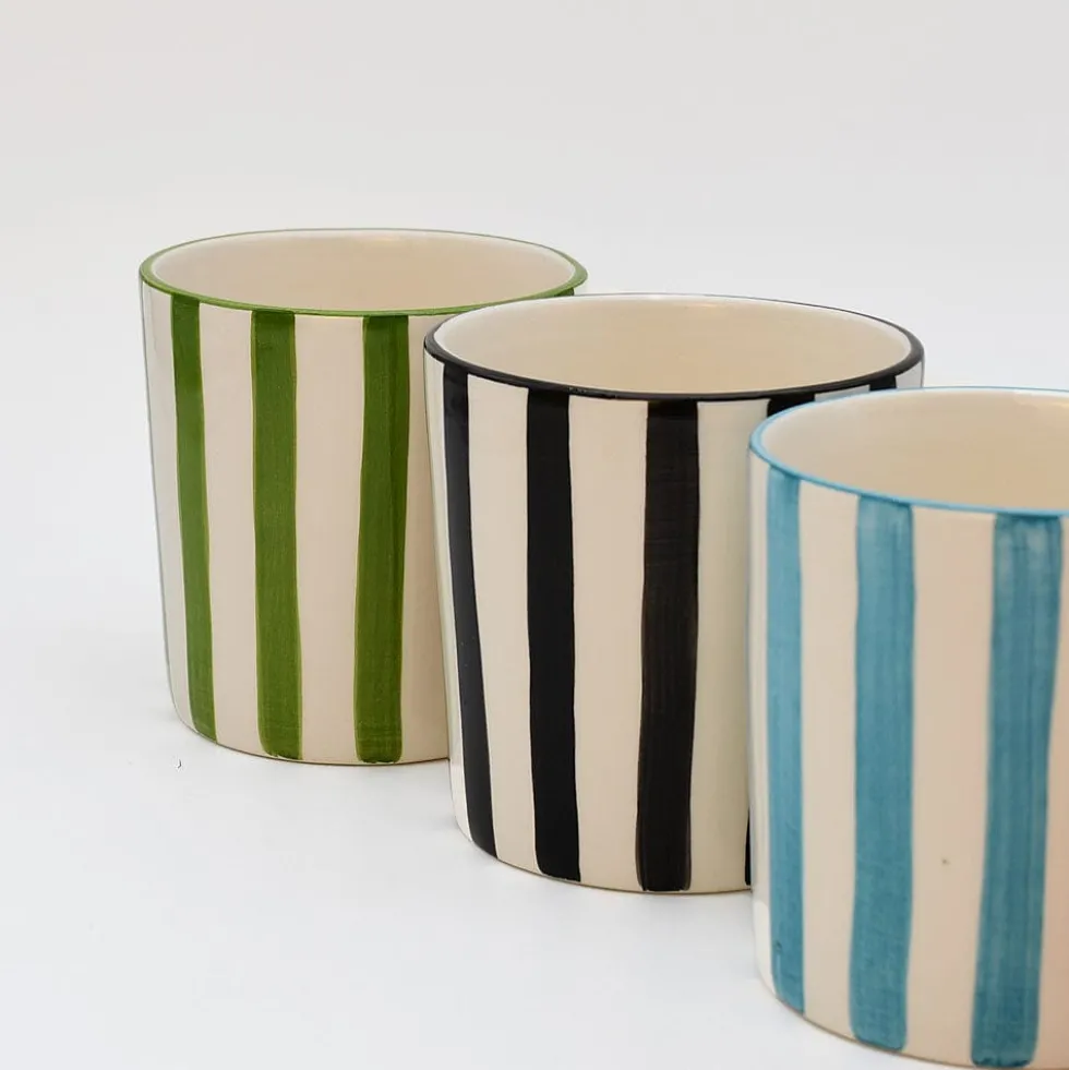 Mug rayé "Costa Nova Mar" - Vert