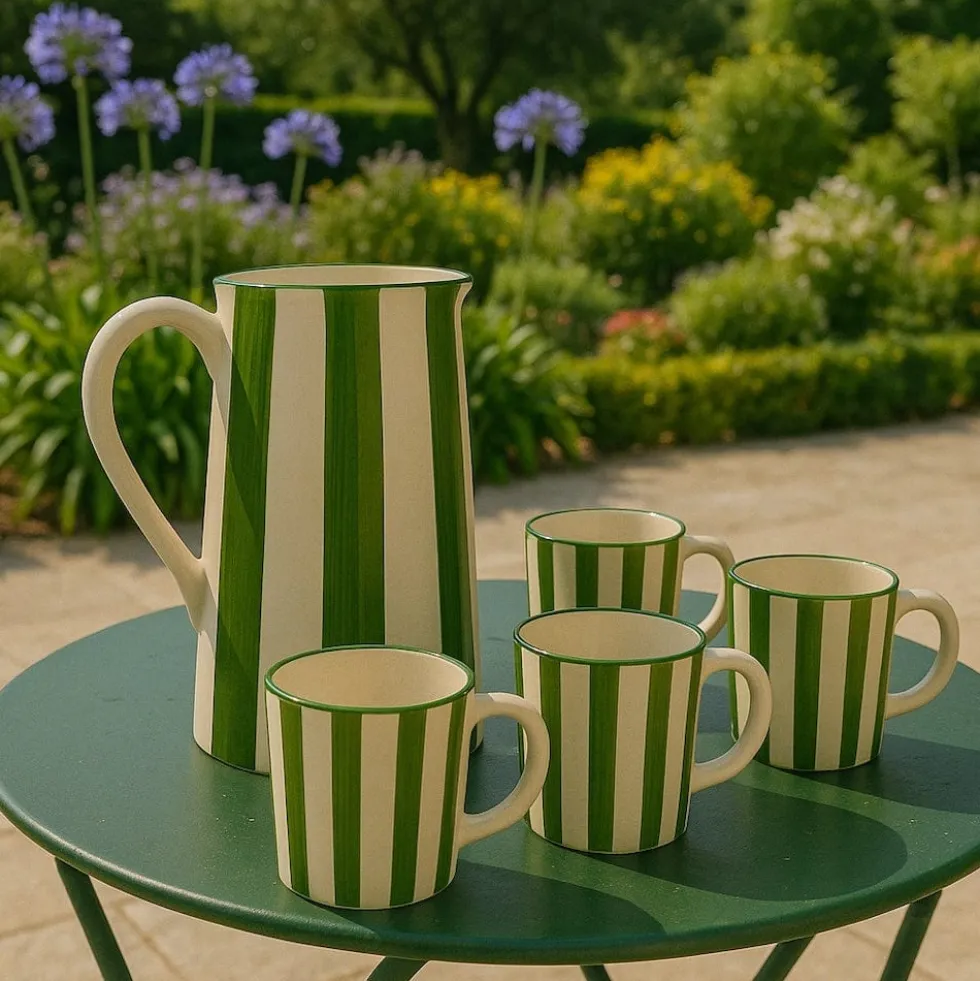 Mug rayé "Costa Nova Mar" - Vert