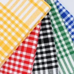 Nappe à carreaux en coton - Bleue