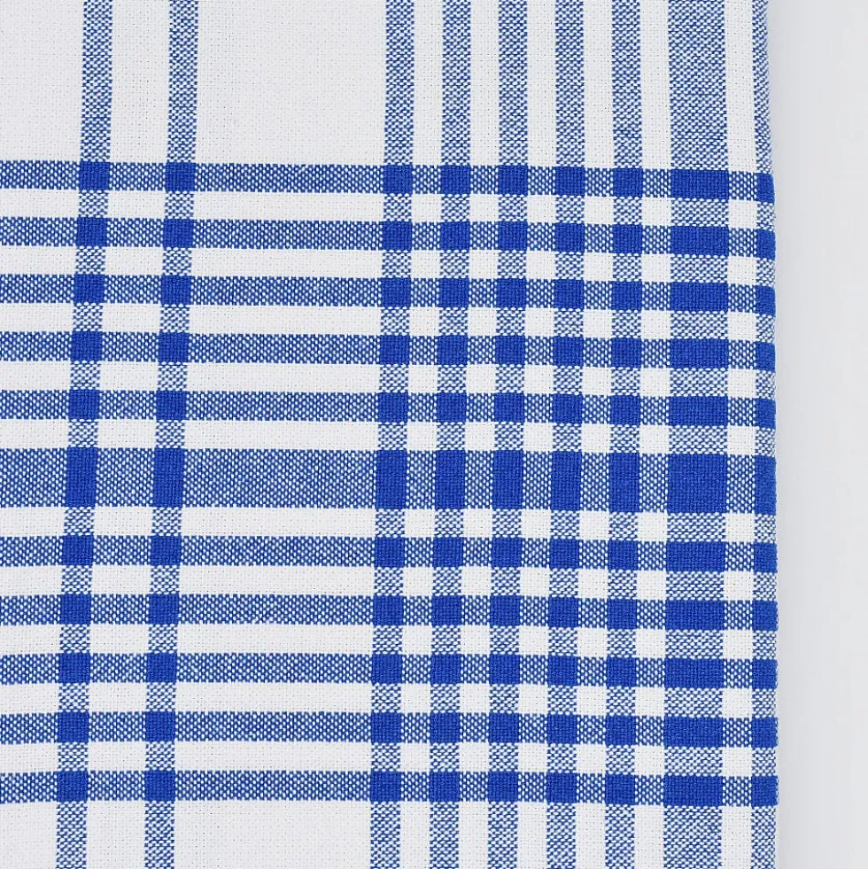 Nappe à carreaux en coton - Bleue